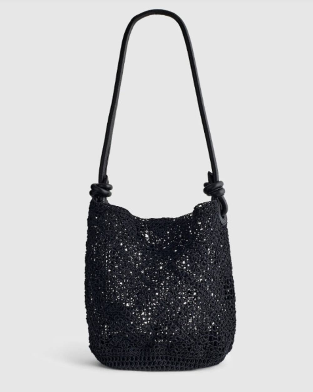 Madewell Open-Weave Tote True Black Woven Shoulder Bag MSRP $198